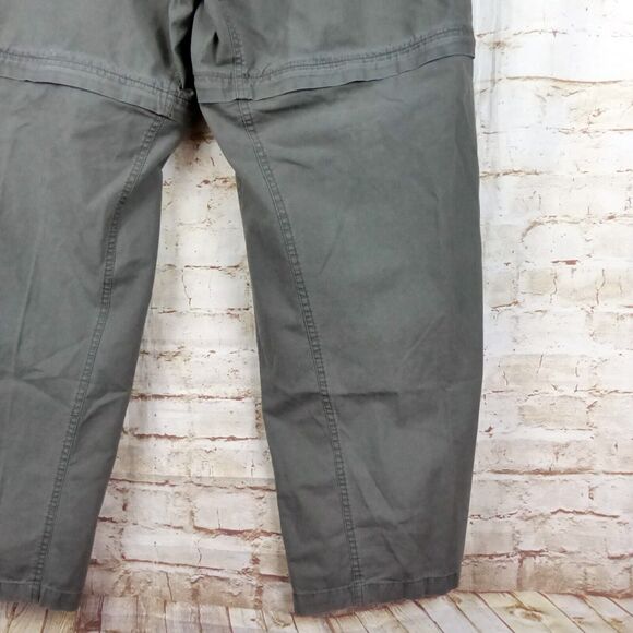 Columbia VTG Y2K Convertible Cargo Pants Mens 36X30 Olive Green Zip Off Cotton - Picture 11 of 13